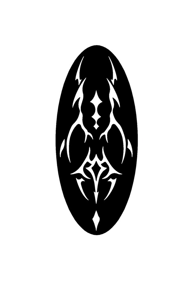 ملصق عالي الجودة بتصميم وشم 10 × 24 سم