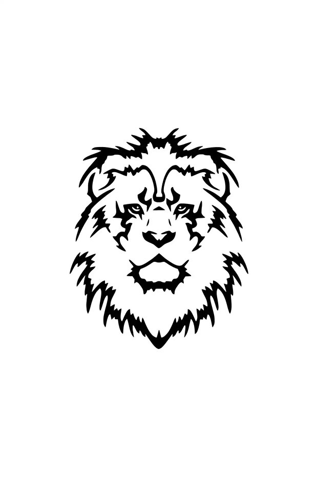 Lion Head 2 Sticker 20 X 24 cm