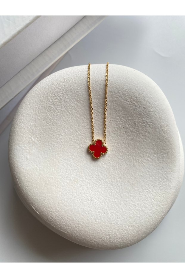 Steel Van Cleef Clover Necklace - Single Sided