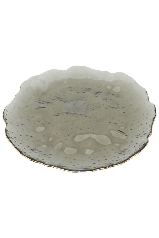 Al Saif Gallery glass plate, 2 x 25.5 cm - light grey