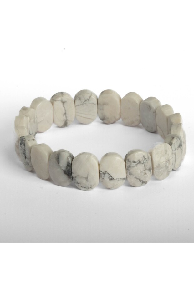 Howlite Stone Square Cut Bracelet
