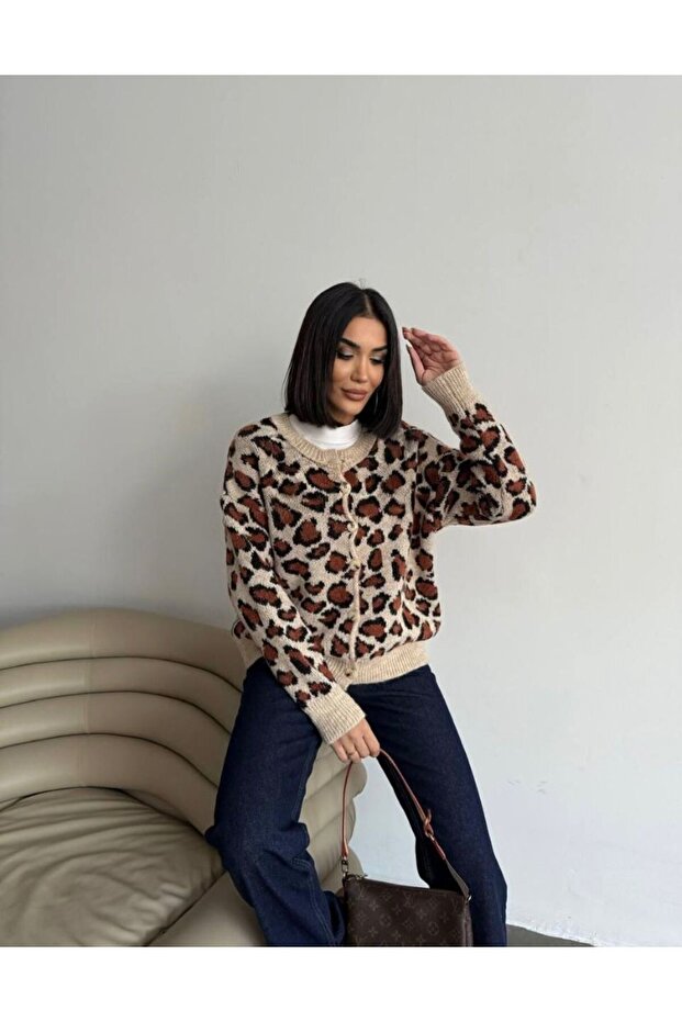 Leopard Pattern Cardigan - 2