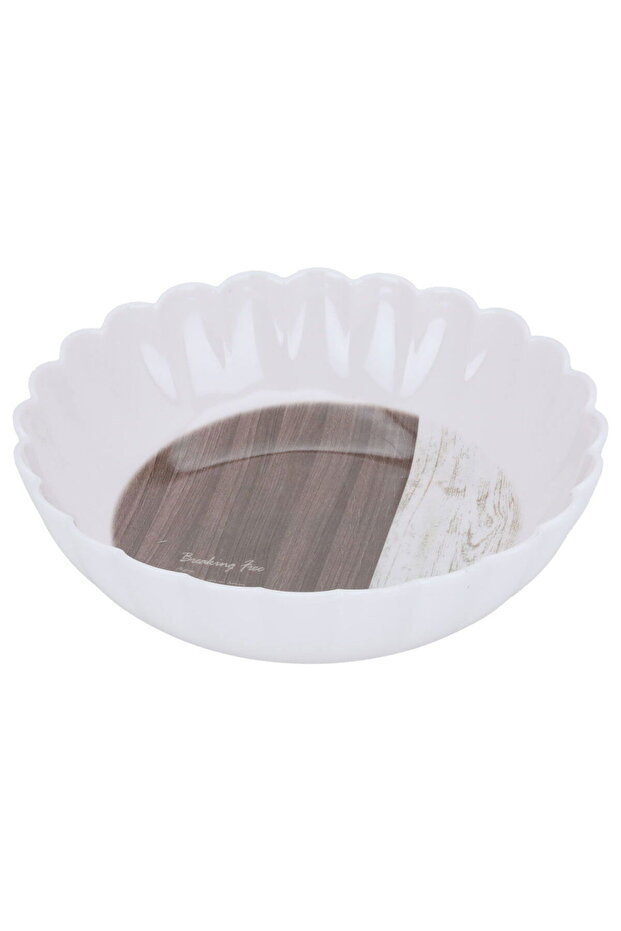Al Saif Gallery plastic salad plate, 19 x 19 x 6 cm, round - white