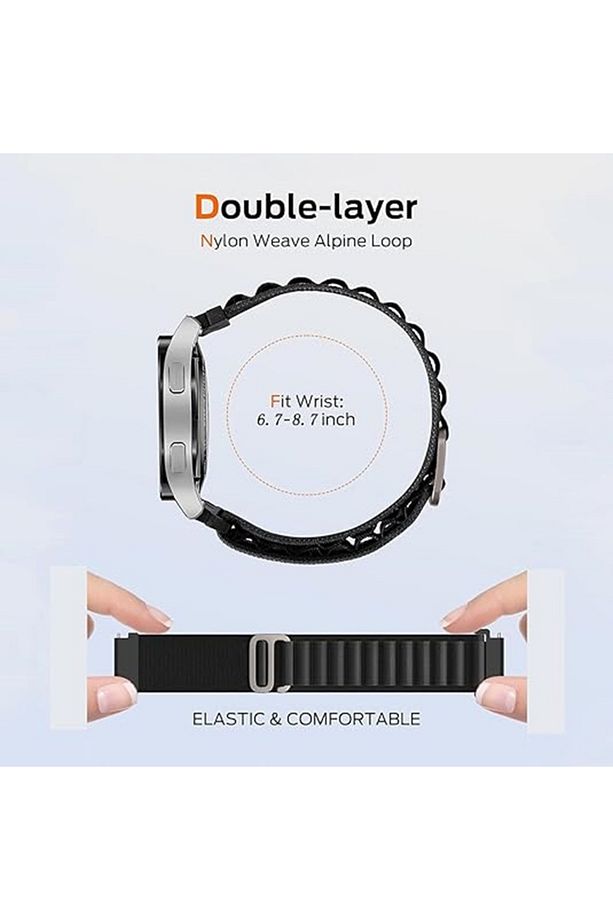 Xiaomi Watch S1-S1 Active/S2/S3/Mi Watch Uyumlu 22mm Alpine Loop Kumaş Kordon - 5