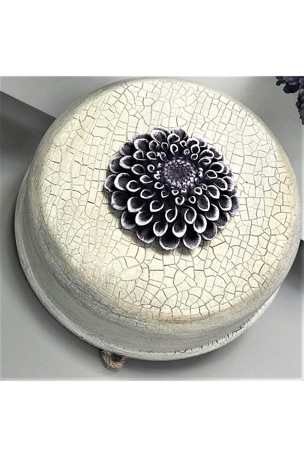 3 Boyutlu Oval Krizantem Çiçek, Yıldız Çiçeği Silikon Kalıp K-077, Taş Tozu Sabun Alçı Mum Kalıbı - 7