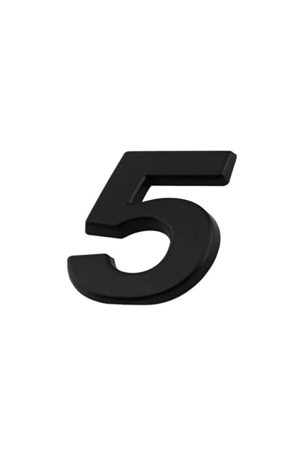 Kapı Numarası Yapışkanlı Küçük Boy 50 mm 5 cm Numara 5 Rakam Beş Sayısı Siyah Renk Numaralar 1 Adet. - 6