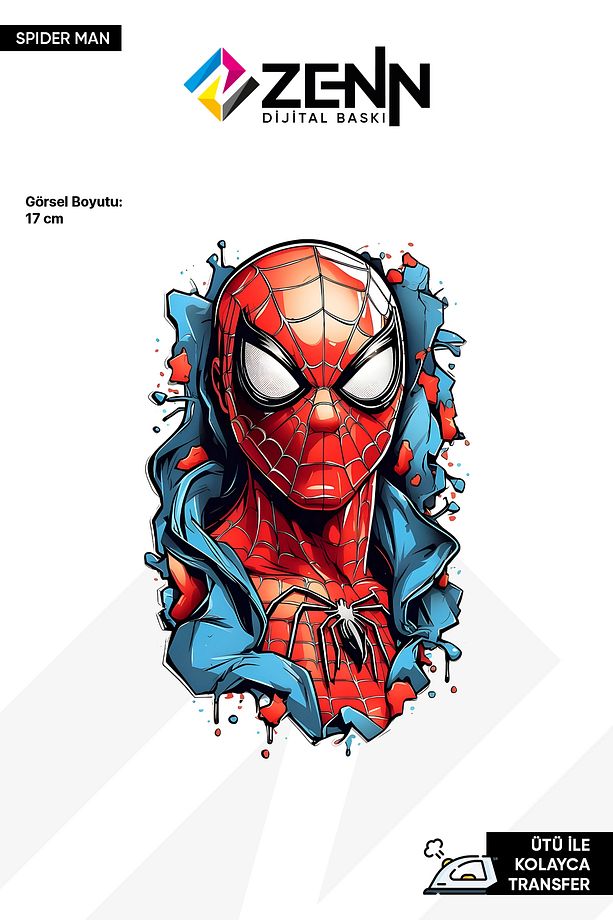 Spiderman Ütü İle Yapışan Dtf Baskı - 1