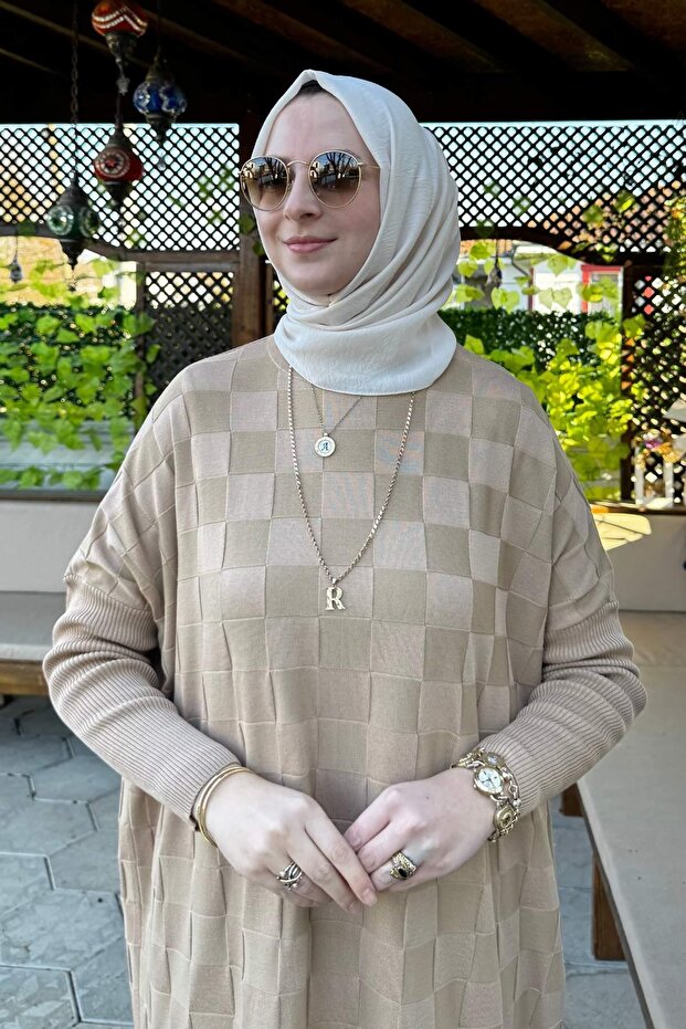 Arzu Triko Tunik Bej - 2