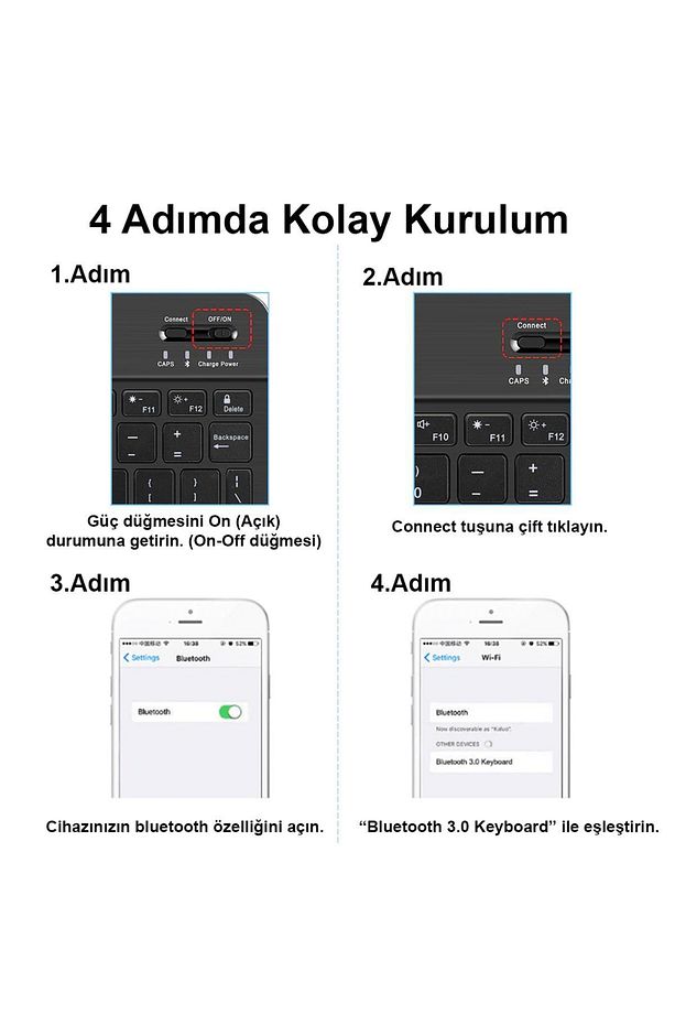 Galaxy Tab S9 Plus Uyumlu Wi-fi Sm-x810 İçin Bluetooth Klavye Ve Mouse Seti Siyah - 7