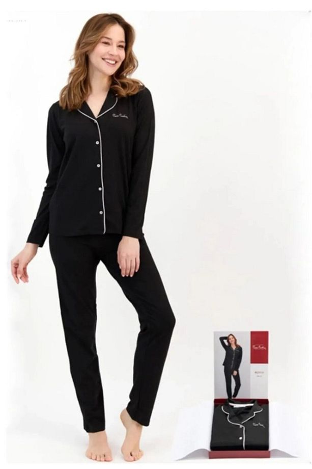 Kadın Modal Boydan Patlı Pijama Takımı  PC.11.04.7.P.717.U.E01 - 4