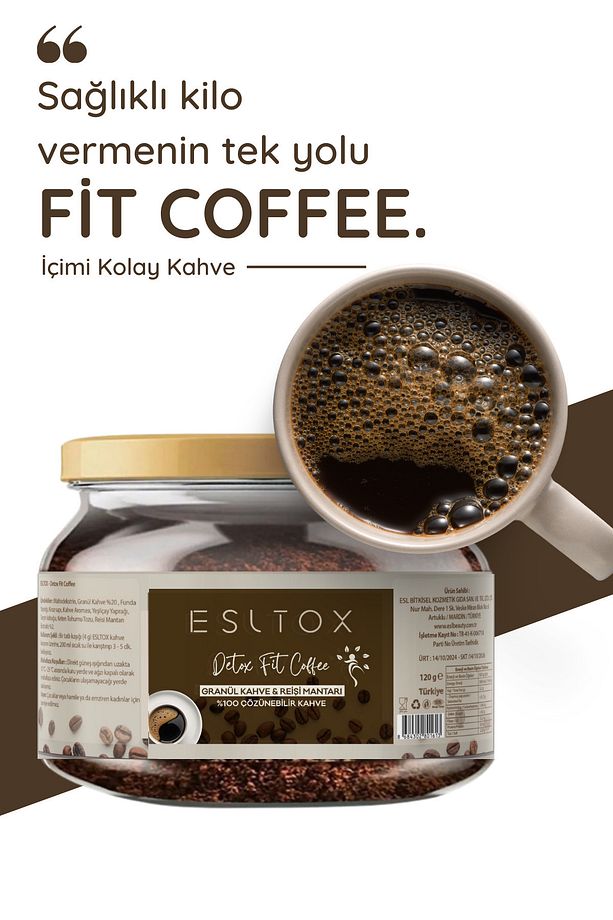 Detox Fit Coffee ve Kilo Vermeye Yardımcı Içimi Kolay Diyet Kahve 150 gr - 1