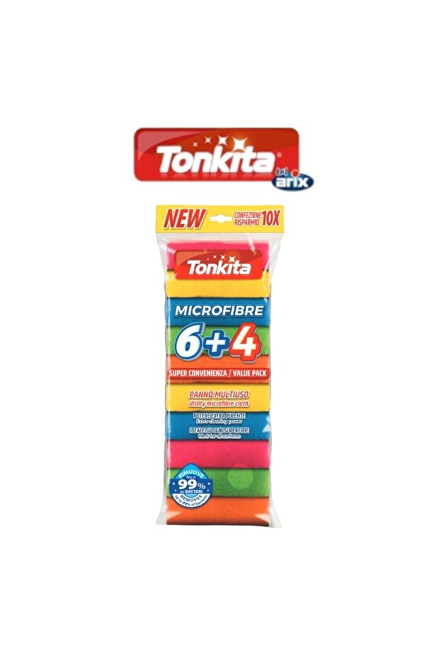 Utility Microfibre Cloth 6+4 pcs Value Pack – Antibacterial & Multi-Purpose Cleaning Cloths