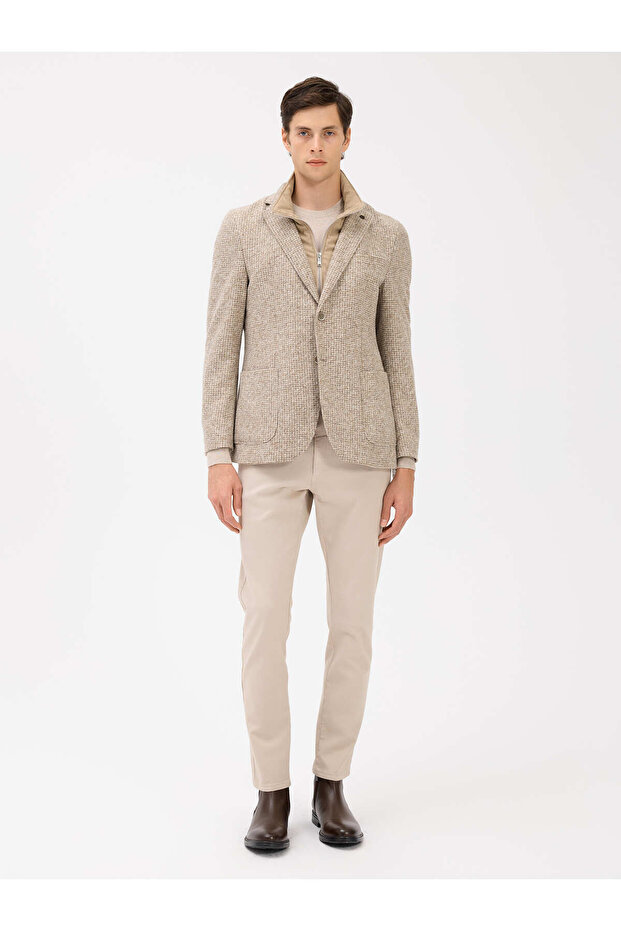 Erkek 6 Drop Ceket-Bej - 5