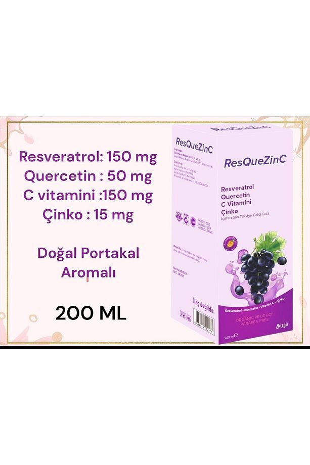 RESVERATROL-QUERCETİN-C VİTAMİNİ VE ÇİNKO İÇEREN 200 ML ŞURUP - 3