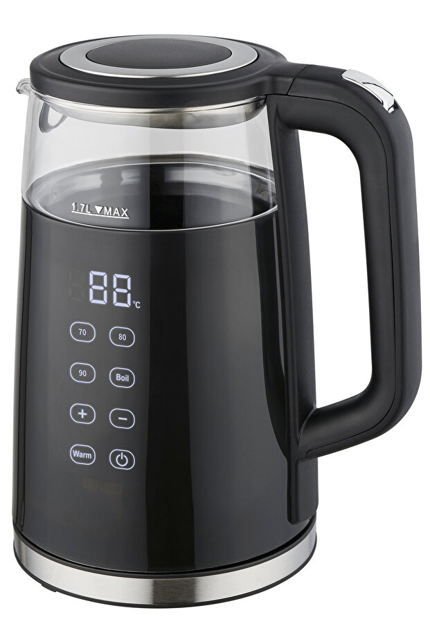 ELECTRIC SMART GLASS KETTLE WITH DIGITAL DISPLAY 1.7L - 1