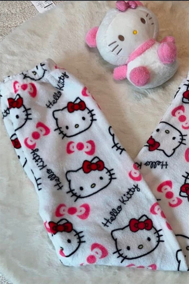 Trening alb de pluș Hello Kitty Collage - 2