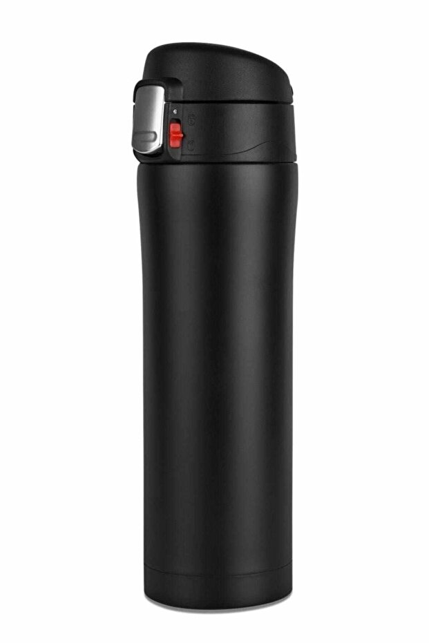 Siyah Çelik Termos Matara 500 ml - 1