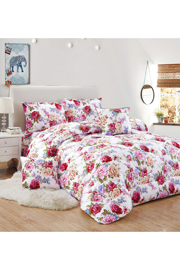 Comforter Set 4 Piece Single Size Elegant Bedspread Lightweight Comforter Suitable for All Seasons - 1