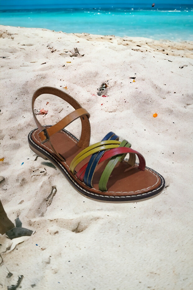 KADIN DERİ SANDALET - 1