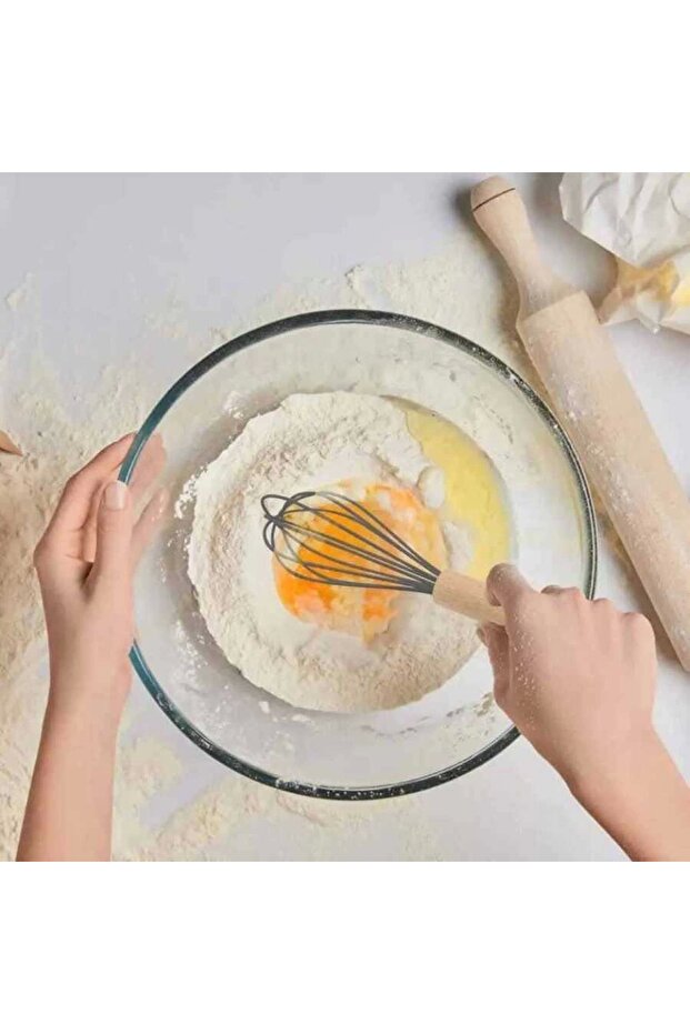Silicone Beather 23 cm Wooden Handle (Sap-30)