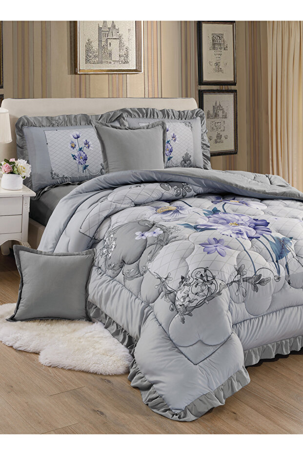 Comforter Set 4 Piece Single Size Elegant Bedspread Lightweight Comforter Suitable for All Seasons