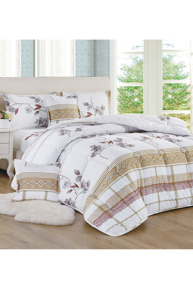 Comforter Set 4 Piece Single Size Elegant Bedspread Lightweight Comforter Suitable for All Seasons