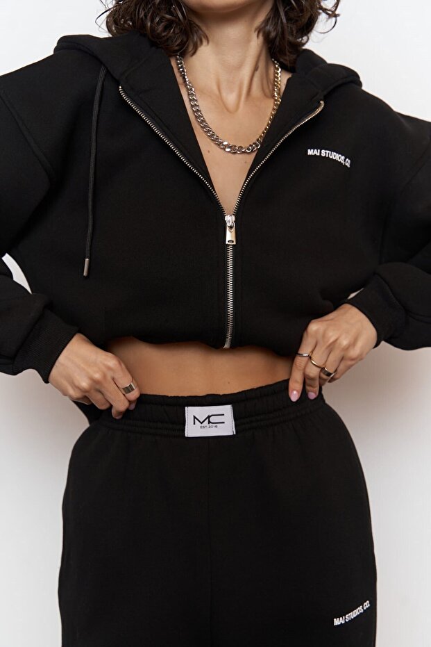 Studios Crop Μαύρη φόρμα - 5