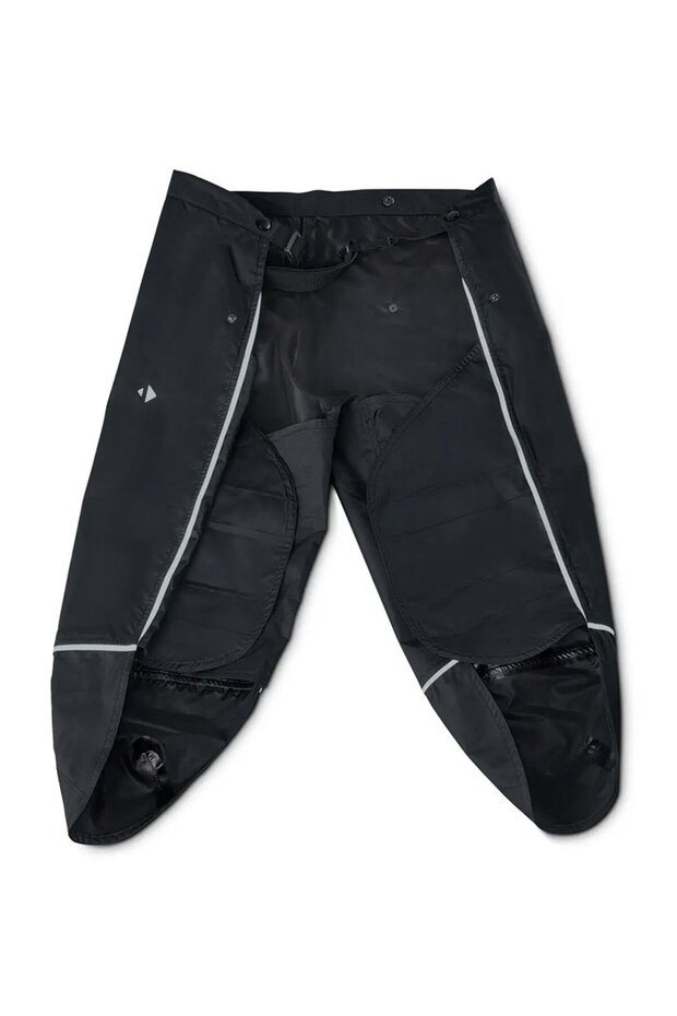 Men Solid Rain Chaps, Black - 3