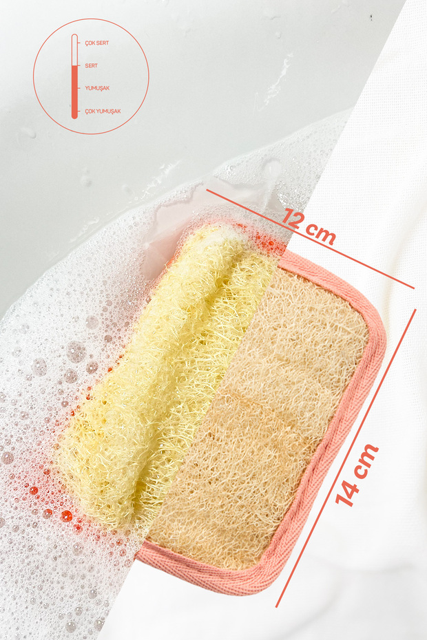 Doğal Sabun Dolgulu Banyo Kesesi Nektarin & Limon Otu - 3