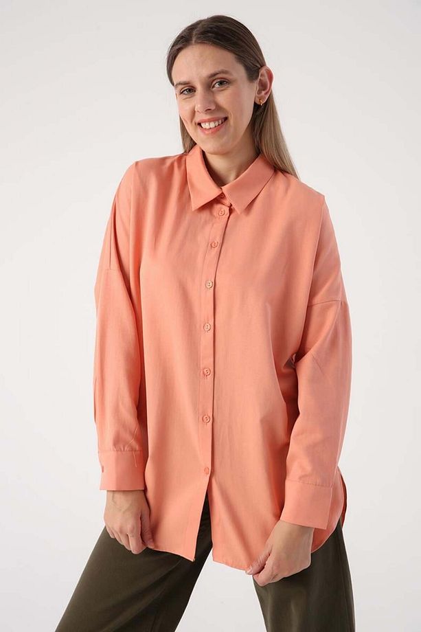 Somon01-Oversize Basic Gömlek - 2