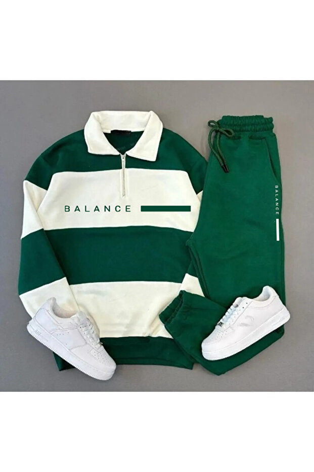 طقم بدلة رياضية مطبوع عليه Balance
