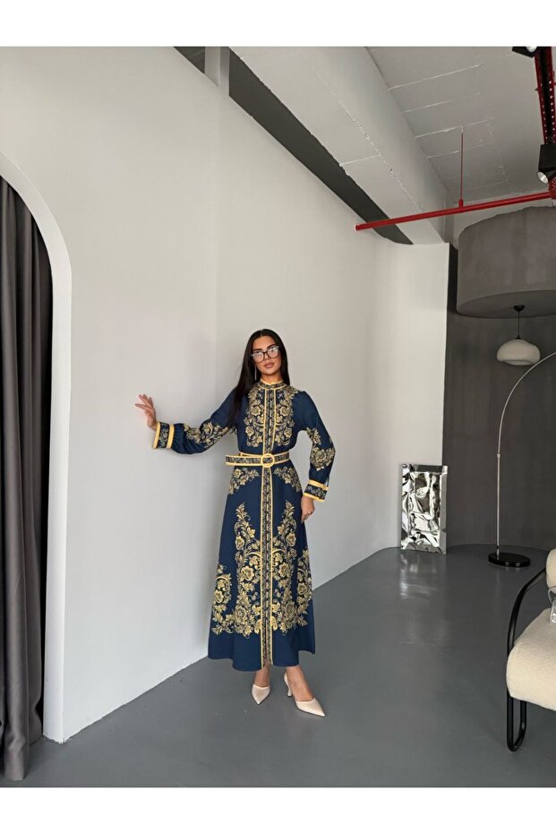 Atlas Fabric Dress(Belt Included)