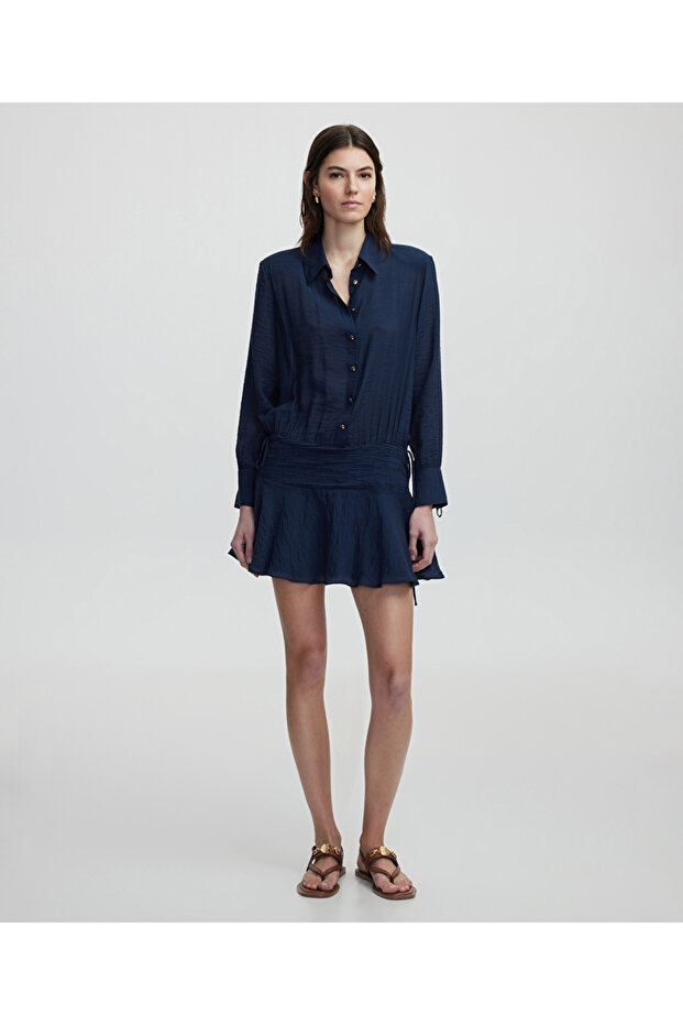 Volanlı mini elbise - 2