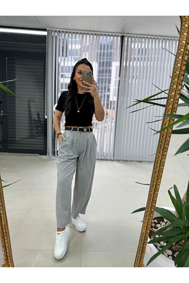 Ms Gri Pantolon - 1