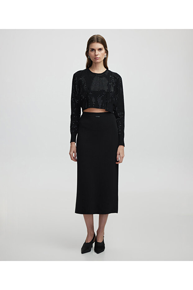 Hotfix baskılı crop hırka - 6