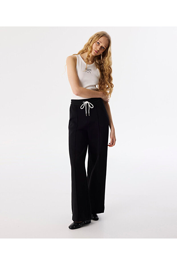 ELASTİK BEL NERVÜR DİKİŞLİ PANTOLON - 2