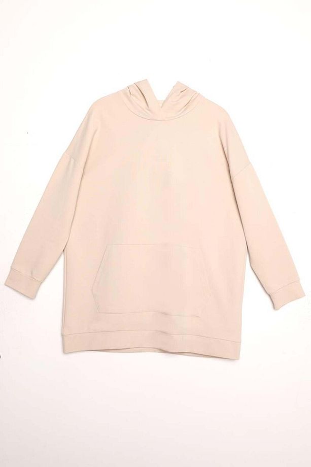 Taş-Kapüşonlu Sweat Tunik - 6