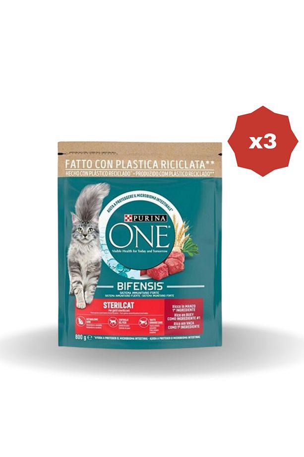 FELİX KEDİ MAMASI ONE KISIR SIĞIR ETLİ 800 GR - (3 ADET) - 1