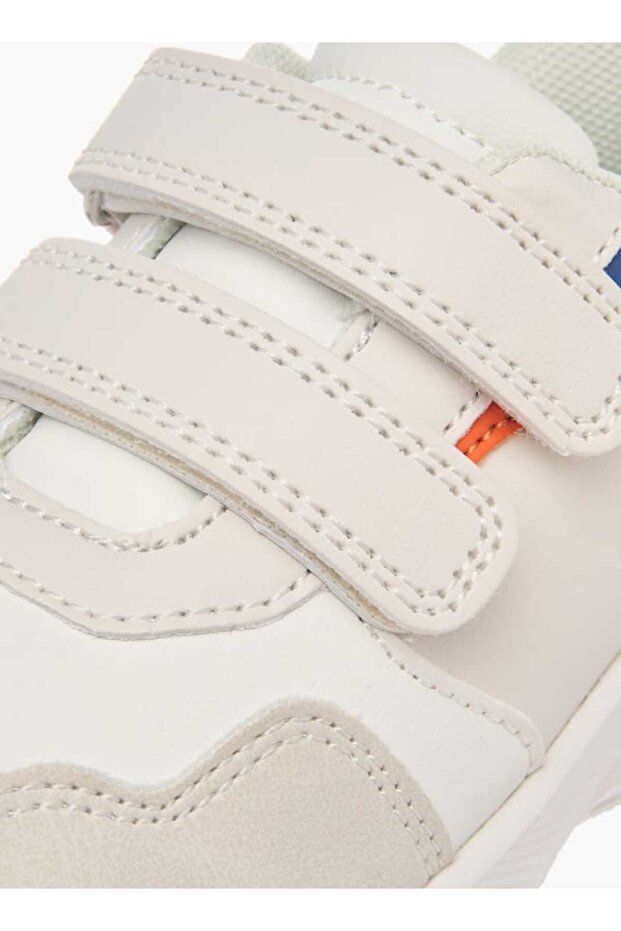 Colourblock Sneakers with Hook and Loop Closure - 4