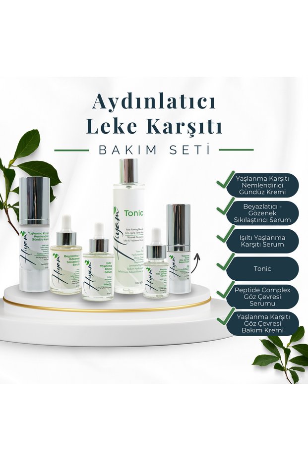 Brightening Anti-Blemish Care Set - Day Cream - Whitening/Radiance Serum - Tonic -Eye Cream/Serum