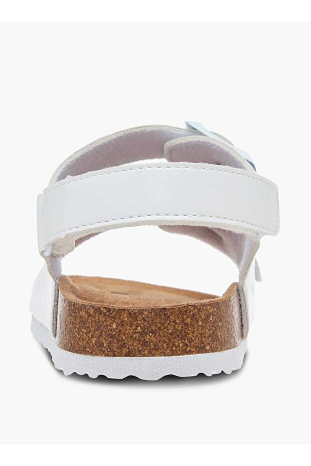Solid Sandals with Hook and Loop Closure - 4