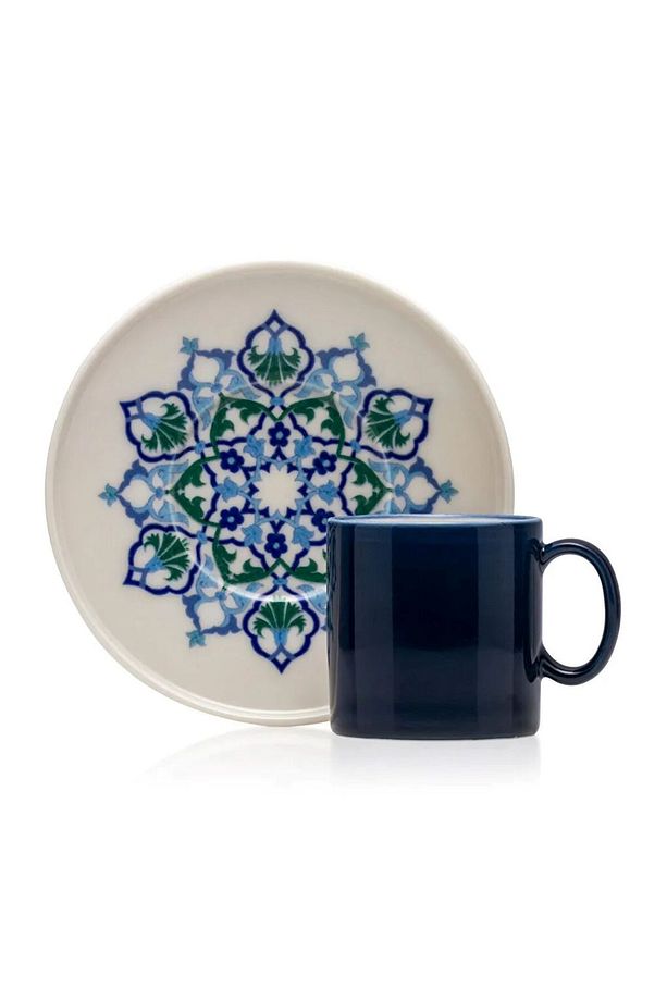 LCW HOME Mavi Baskılı Porselen 2 Kişilik Kahve Fincan Takımı 90 Ml - 5