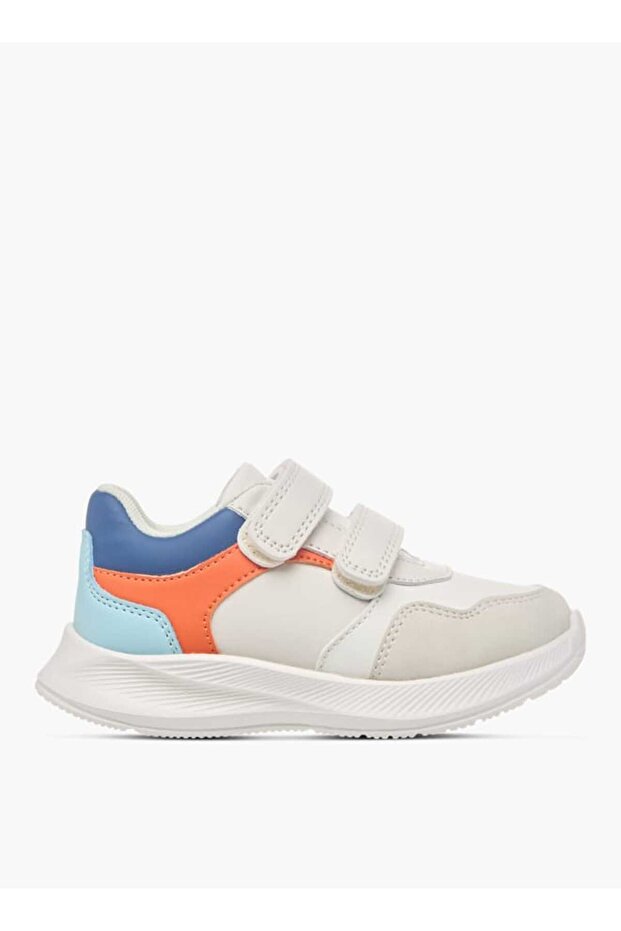 Colourblock Sneakers with Hook and Loop Closure - 3