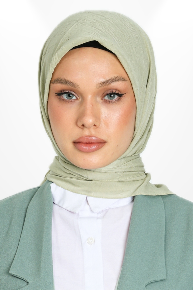 Eșarfă Bamboo Check - Verde - 3