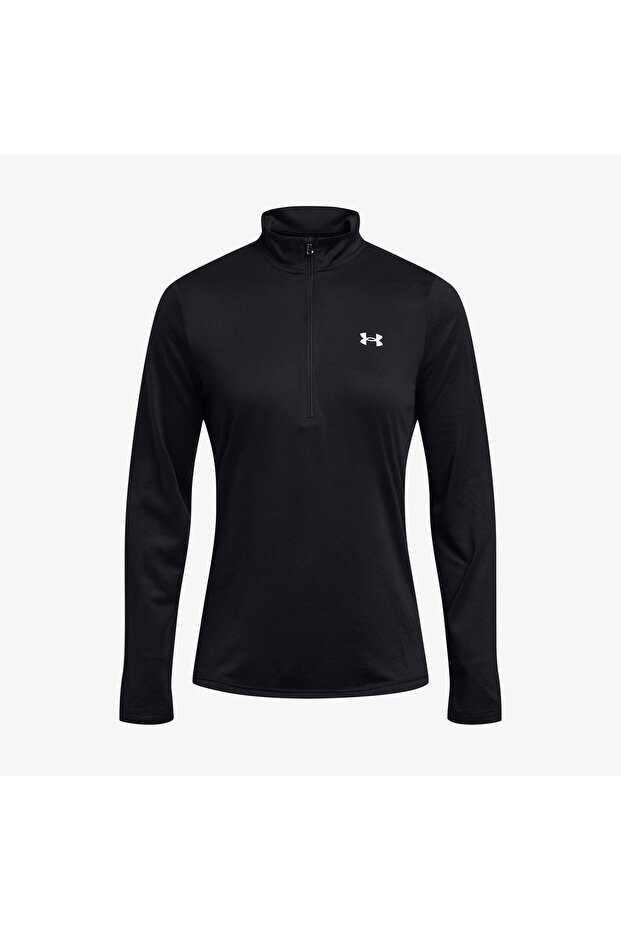 Tech 1/2 Zipped Solid Kadın Siyah Antrenman Üstü - 3