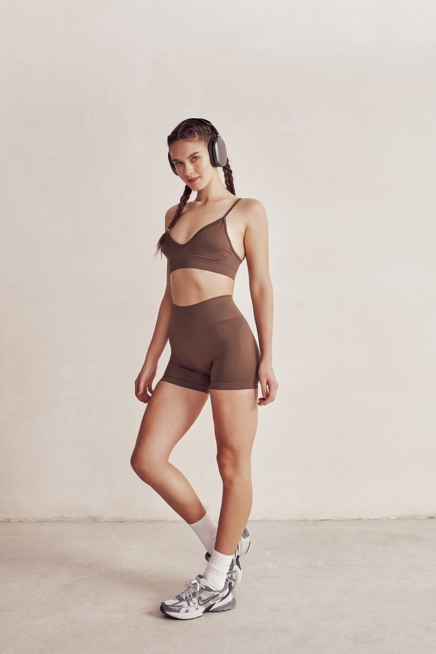 Solis Mocha Kahve Seamless Spor Biker Şort - 5