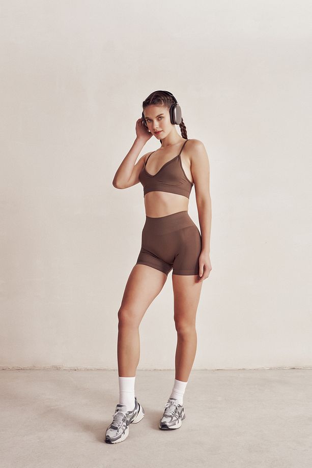 Solis Mocha Kahve Seamless Spor Biker Şort - 6