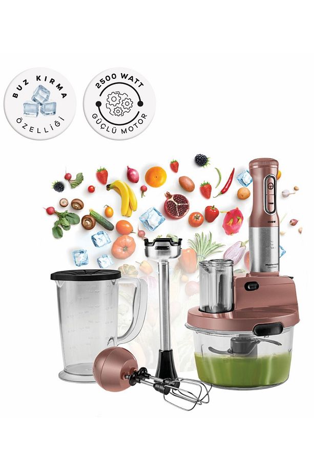 Turbo Doğrayıcı, Dilimleme Rondo, Blender 2500W Yüksek Güç 8 in 1 Mikser seti & Mutfak Robotu - 2