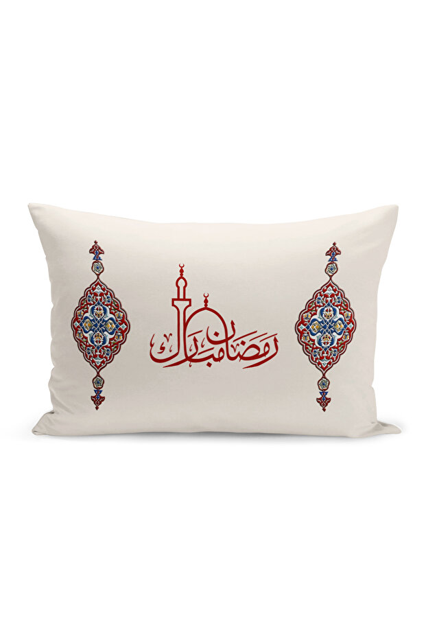 غطاء وسادة مطبوع رقميًا مزدوج الجوانب من سلسلة رمضان (غطاء سرير رمضان)