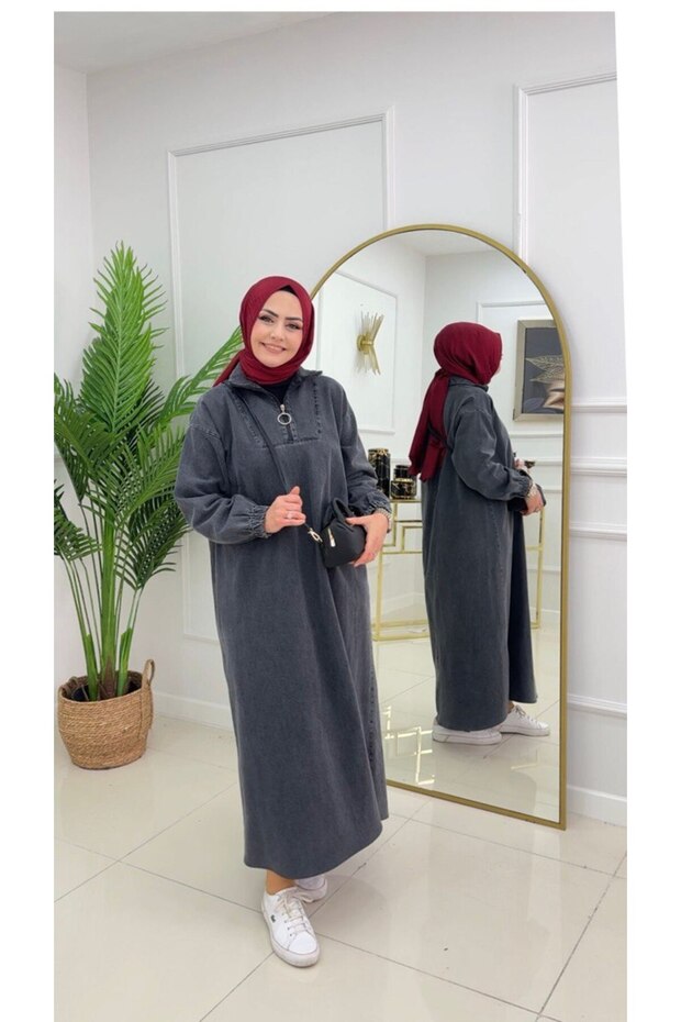 فستان دنيم محتشم موي